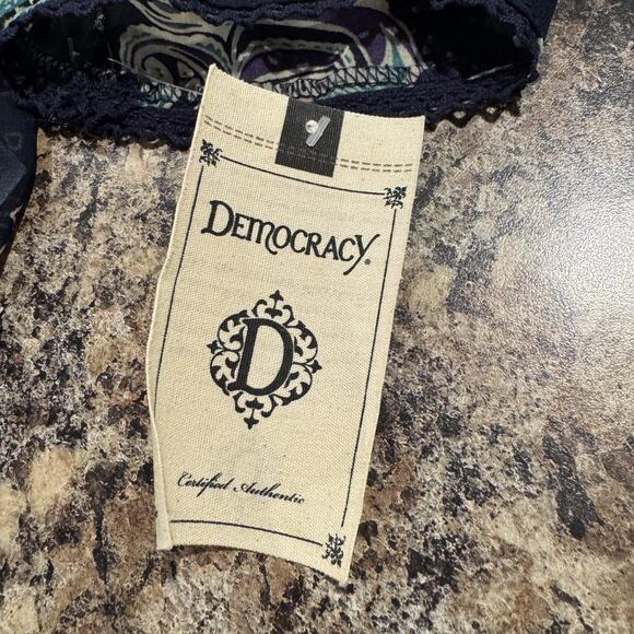 NWT Democracy Top Off Shoulder Floral Sheer Boho Fairy Whimsigoth Retro Size 1X - Picture 4 of 7